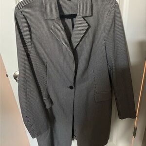 Adrianna Papell Black and White Houndstooth Blazer